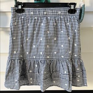 Madewell Blue Gingham Mini Skirt
